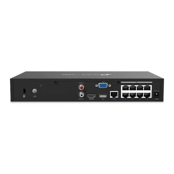 VIGI By TP-Link 8 Channel PoE NVR, 4K HDMI & VGA Output, 8MP Support, 8 Channel @ 2MP / 4 Channel @ 4MP Decoding, 80Mbps Bandwidth, H.265+, Smart Detection & Alarms, Two-Way Audio, Simultaneous Playback, ONVIF, Remote Monitoring, Single SATA up to 16TB,