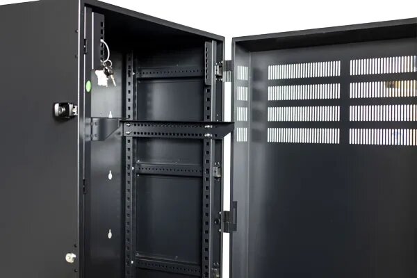 Certech Vertical Wall Mount Cabinet 2RU Horizontal, 8RU Vertical With 2RU Horizontal Mounting Rails