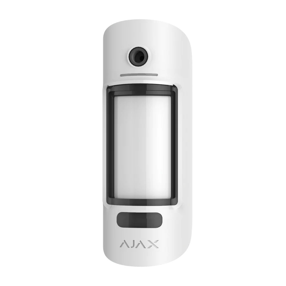 Ajax MotionCam Outdoor PhOD WHITE - 2 Way Wireless Pet Immune Dual PIR Motion Detector With Photo On Demand Verification / Anti-Mask / Outdoor Hood / Adjustable Detection Range 3-15m