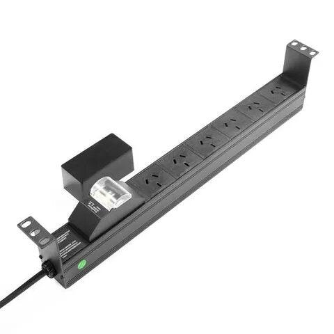Certech 1RU Horizontal PDU, 6 x 10 Amp 3 Pin Outlets