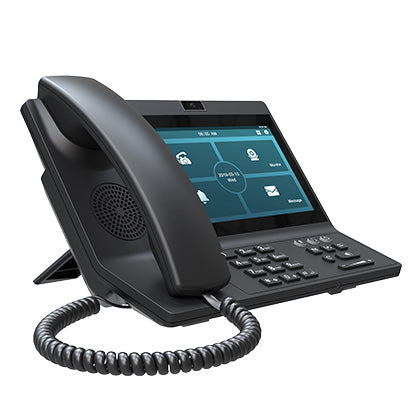 Akuvox IP 7" WiFi Premium Video Desk Phone Internal Unit, 2MP Camera With Privacy Shutter, 2 x Gigabit Ports, Bluetooth, USB, Supports Android API For 3rd Party App Installation **BLACK** (Android Version)