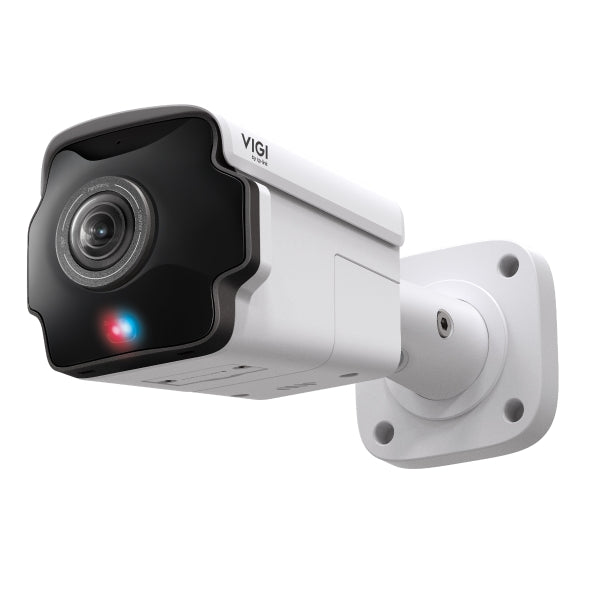 VIGI By TP-Link 8MP Panoramic Bullet, 1/2.7" CMOS, 1.65mm F2.0, 180° Horizontal FoV, 120dB True WDR, IR 20m, Red/Blue Strobe, Human & Vehicle Detection, Analytics, Built-in Mic & Speaker, Audio I/O, MicroSD Slot, H.265+, IP67, IK10, 12VDC/PoE