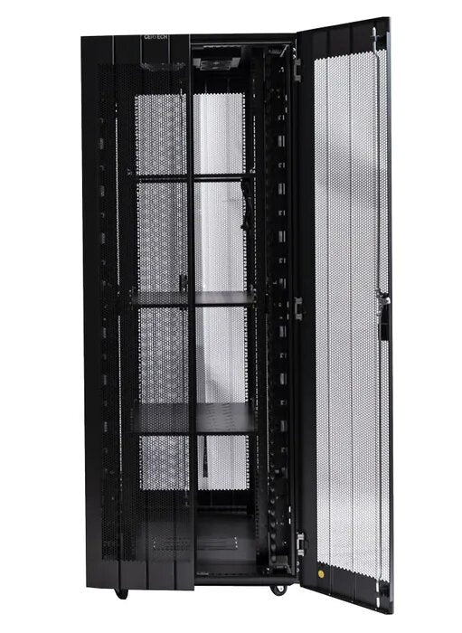 Certech 42RU 800 (W) x 800 (D) Benchmark Series Server Rack With 3 x Fixed Shelves, 4 x Fans, 1 x 6 Outlet Horizontal PDU, 25 x Cage Nuts, 4 x Castor Wheels & 4 x Levelling Feet