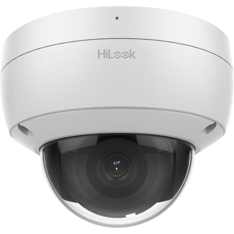 HiLook 8MP IP Fixed Dome Camera, 2.8mm, 120 dB WDR, 30m IR, PoE / 12VDC, IP67, IK10, Built-in Mic (Wall Mount: DS-1272ZJ-120, Junction Box: DS-1280ZJ-DM46)
