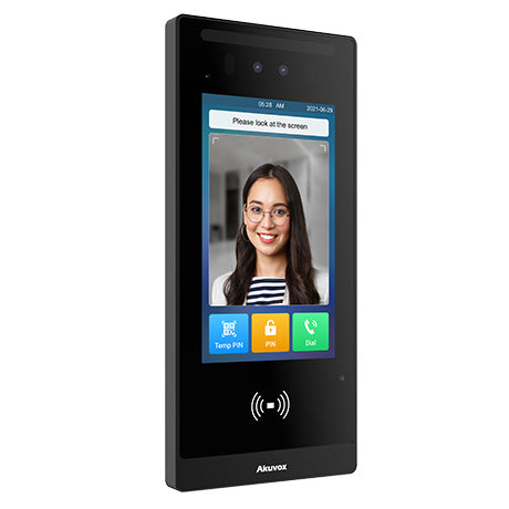 Akuvox IP Video External Station With Digital Keypad, 7" Touch Screen, MiFare / NFC / Bluetooth Reader, Facial Recognition, Mobile App, 2MP, IP65, POE / 12VDC, Surface Mount