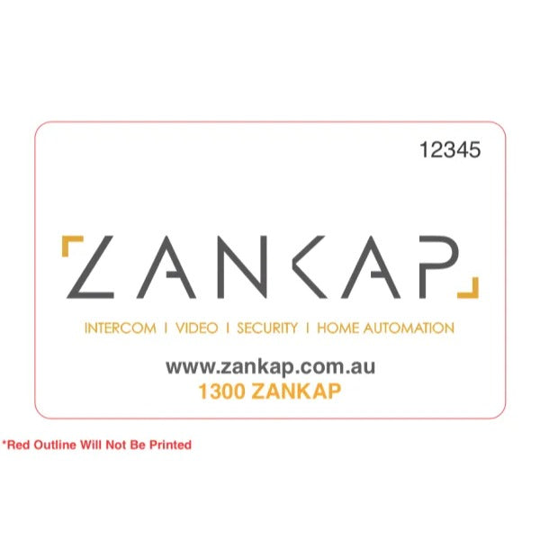 Zankap Custom Printed Card Without Hole Punch **MOQ 25 - LEAD TIME 7 DAYS**