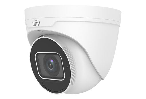 Uniview 8MP IP Prime Deep Learning AI Series Vandal IR Eyeball Camera, Perimeter, LightHunter, 2.7-12mm, 120dB WDR, 40m IR, Triple Streams, Built-in Mic, MicroSD, POE or 12VDC, IP67, IK10 (Wall Mount: TR-WM03-B-IN, Junction Box: TR-JB03-H-IN)