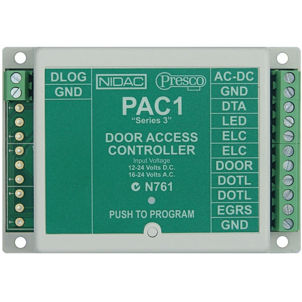 Nidac Single Door Controller, 600 Users, Programmable Via Keypad Or Using PC With PEL1 / PIM