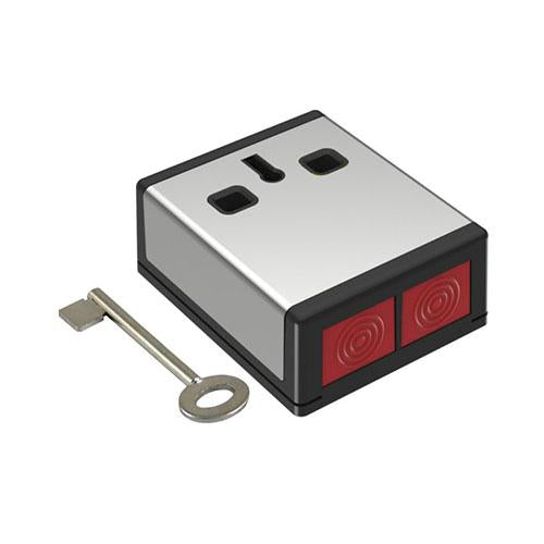 CQR Double Push Duress Panic Button, Latching / Non-Latching, Stainless Steel, Key Resettable