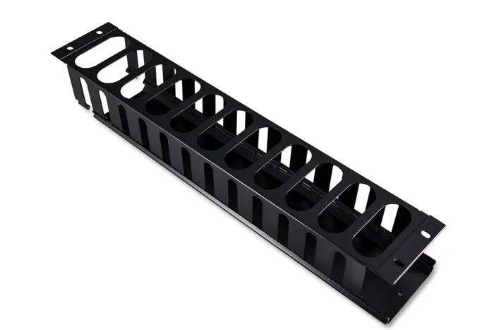 Certech 19" 2RU Metal Cable Management Bar with Protective Cover