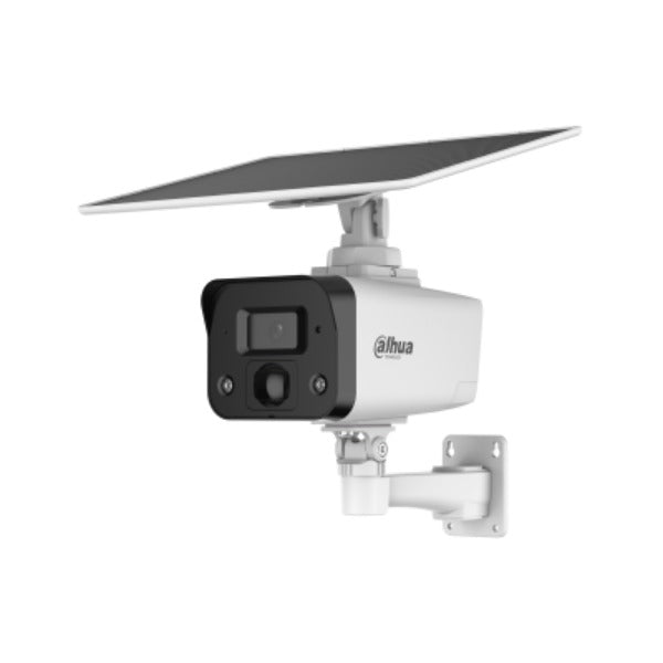 Dahua 4MP Smart Dual Light Bullet Solar Camera, 4G, Fixed 3.6 mm, Solar-Powered, AOV Mode, H.265, Built‑In PIR & Mic/Speaker, Up To 512 GB microSD, IP67 (Junction Box: PFA121)