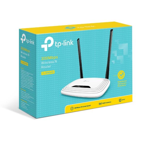 TP-Link Wireless N Router, Up To 300Mbps, 1 x 10/100Mbps WAN Port, 4 x 10/100Mbps LAN Port, 2x WiFi Antenna (9VDC Power Supply)