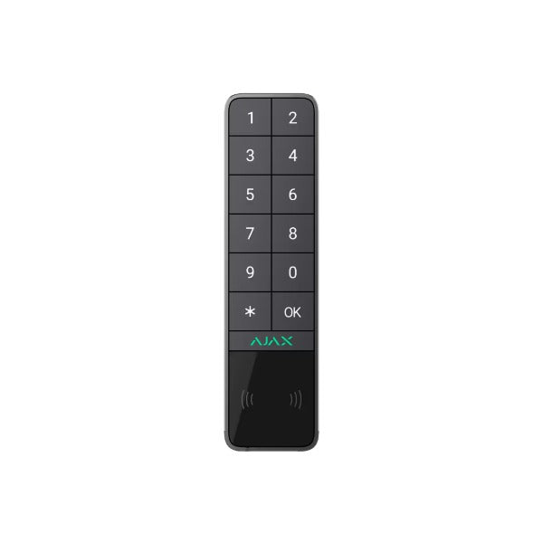 Ajax Superior KeyPad Outdoor Fibra Grey/Graphite, Wall-Mount Wired Keypad, Multi-Credential, Wired Fibra Protocol, IP66, IK08, Panic/Button Function, 60 dB Buzzer