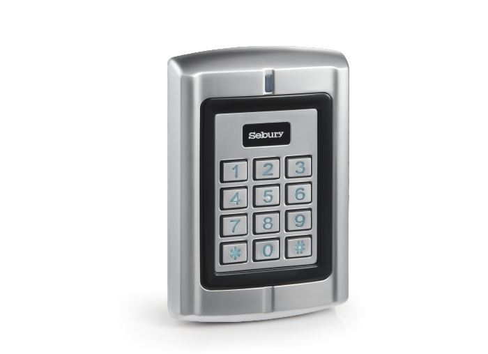 Sebury B6 Plus Standalone & Convertible Access Control Keypad, Backlit Metal Keys, RFID Proximity Reader, PIN/Card Access, Wiegand Reader Mode, Dual Door Control, Interlock Function, Metal Housing