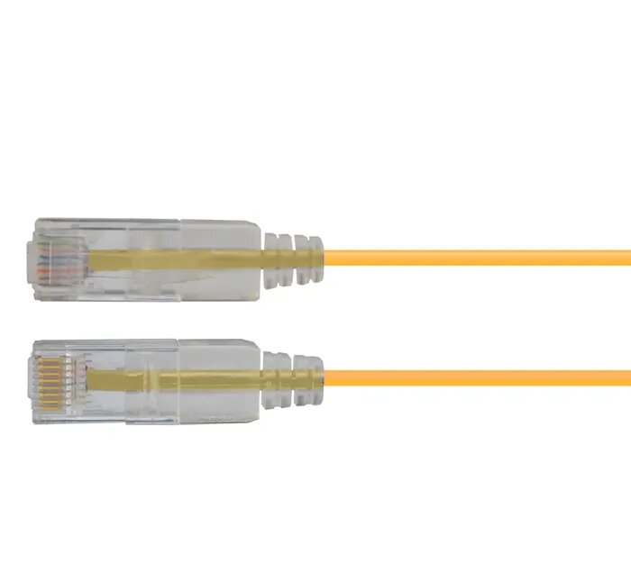 Certech 2M CAT6A Yellow UTP Super Thin Patch Lead