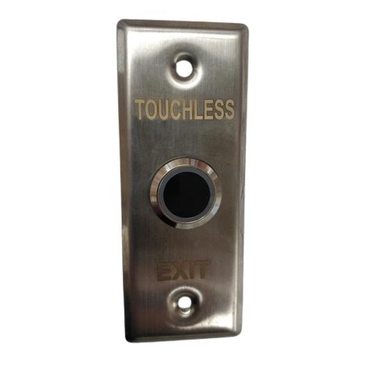 Secor* Stainless REX, Illuminated Green No-Touch Sensor, Dual Colour LED, IP65, Medium Sized Plate (45mm X 115mm), 24VDC, 0.5-20S Door Open Time, Adjustable Sensing Range 4-12CM