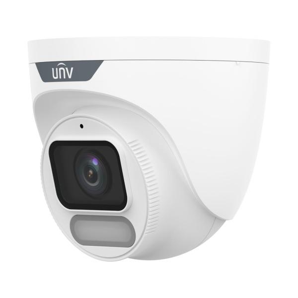 Uniview 4MP IP Easy AI Series Wise-ISP Full Colour Turret, Perimeter, Owl-View, ColorHunter, 2.8mm, 120dB WDR, 30m White Light, Built-in Mic, POE or 12VDC, IP67 (Wall Mount: TR-WM03-D-IN, Junction Box: TR-JB03-I-IN)