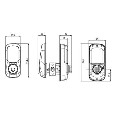 Yale Assure Ajax Ready Keyed Lock, Satin CHROME With Touch Keypad, Yale Home Module (Requires AYR-BDG-CB2-ANZ)