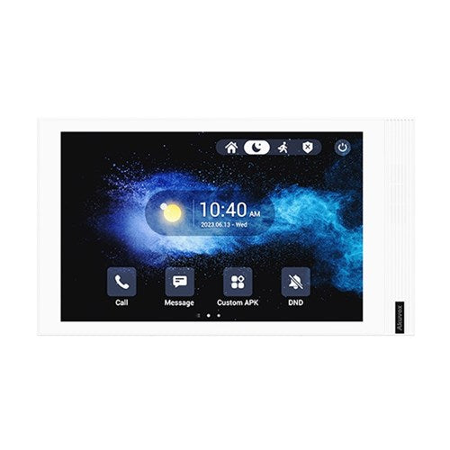 Akuvox IP 10" WiFi Video Handsfree Streamline Internal Unit **WHITE** With 2 x Inbuilt Dry Contact Relay Output, POE / 12VDC (Desk Mount: S567-DMT) Android Version