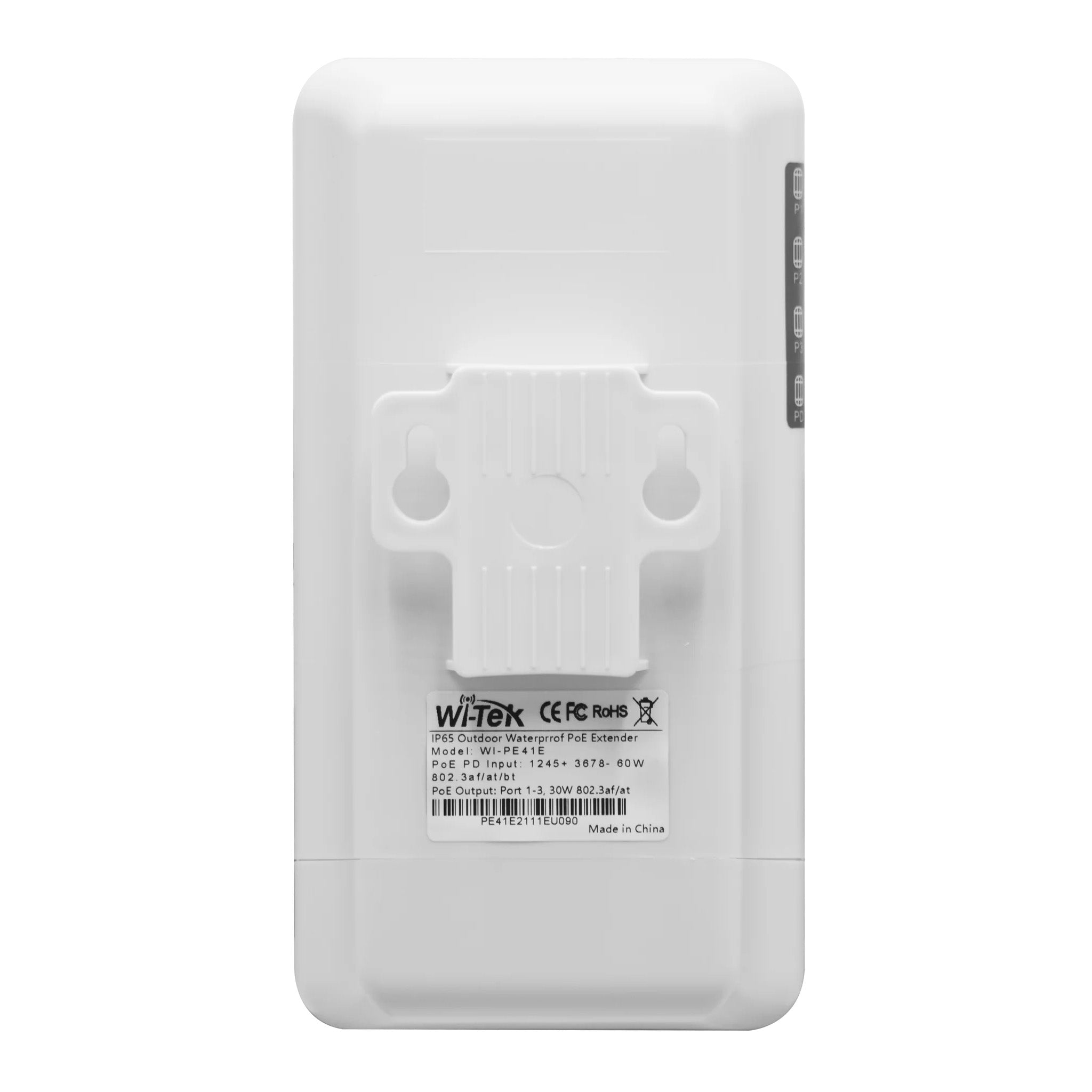 Wi-Tek POE Extender, 3x POE Output 30W, 1 x POE Input 60W, IP65, Max 100m