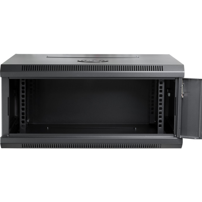 Zankap 4RU 450mm Deep Wall Mount Cabinet **PREASSEMBLED**, 10 x Cage Nuts, Lockable Glass Front Door (Optional Shelf: Z-1RU-SHELF)