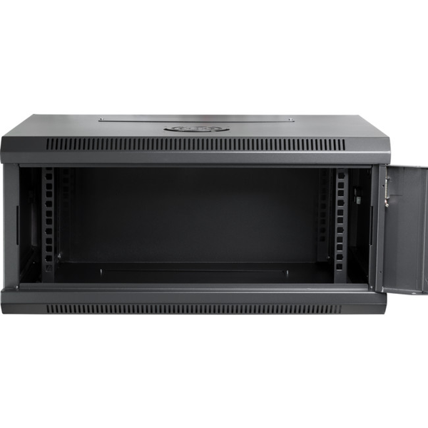 Zankap 4RU 450mm Deep Wall Mount Cabinet **PREASSEMBLED**, 10 x Cage Nuts, Lockable Glass Front Door (Optional Shelf: Z-1RU-SHELF)