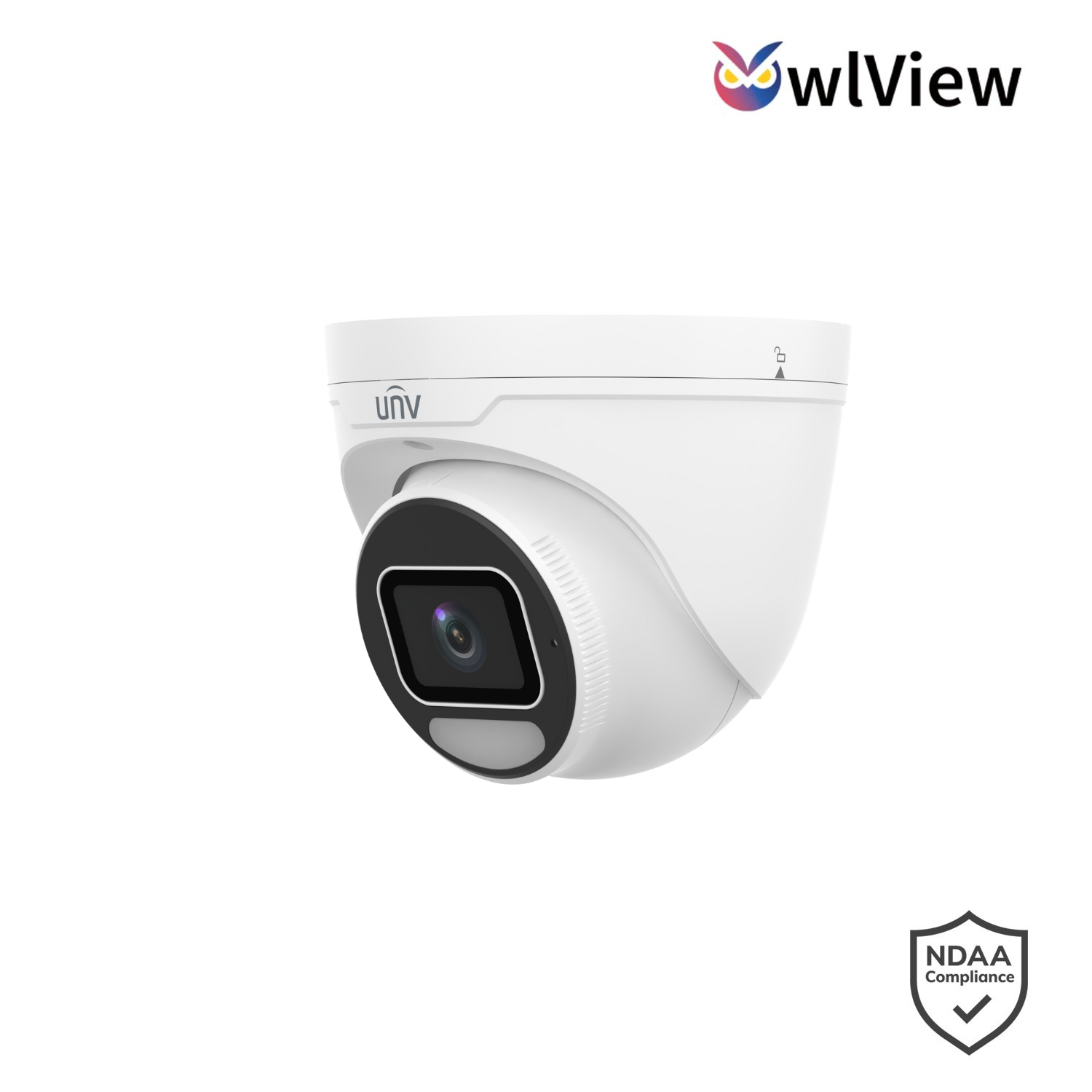 Uniview 6MP IP OwlView Plus Prime AI Series Wise-ISP Full Colour Turret, Perimeter, ColorHunter, 2.8mm, 120dB WDR, 30m White Light, Built-in Mic, POE or 12VDC, IP67 (Wall Mount: TR-WM03-B-IN, Junction Box: TR-JB03-H-IN)