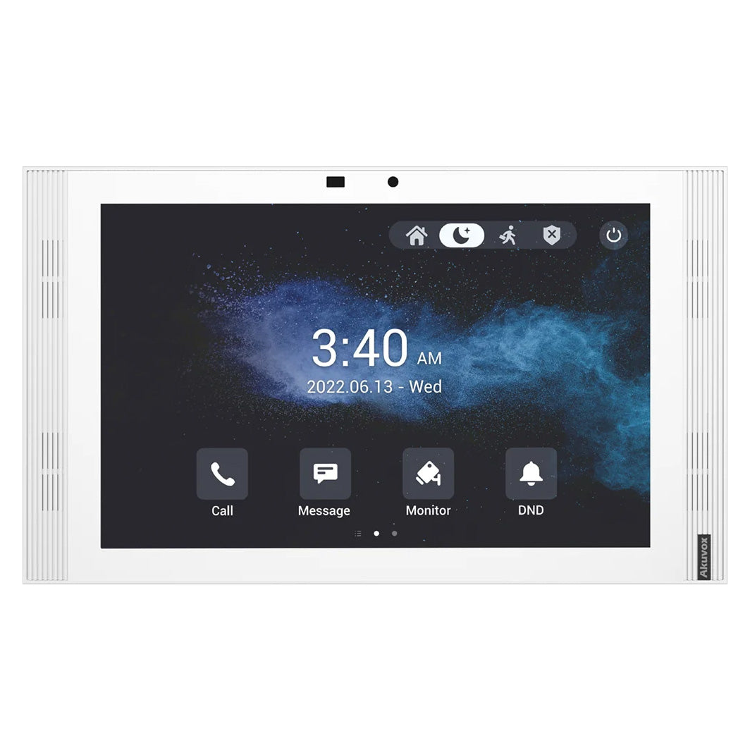 Akuvox IP 10" Video Handsfree Streamline Internal Unit With 2 x Inbuilt Dry Contact Relay Output, POE / 12VDC (Desk Mount: S567-DMT) Android Version