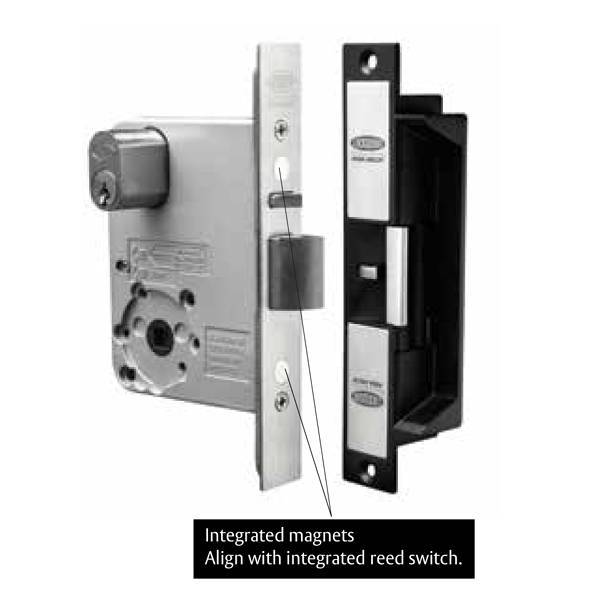 Lockwood Electric Strike & Mortice Lock Stainless Steel Cover Plate With DPS Magnets To Suite ES2100 / ES9100 Strike And 3570ELM0SC Mortice Lock