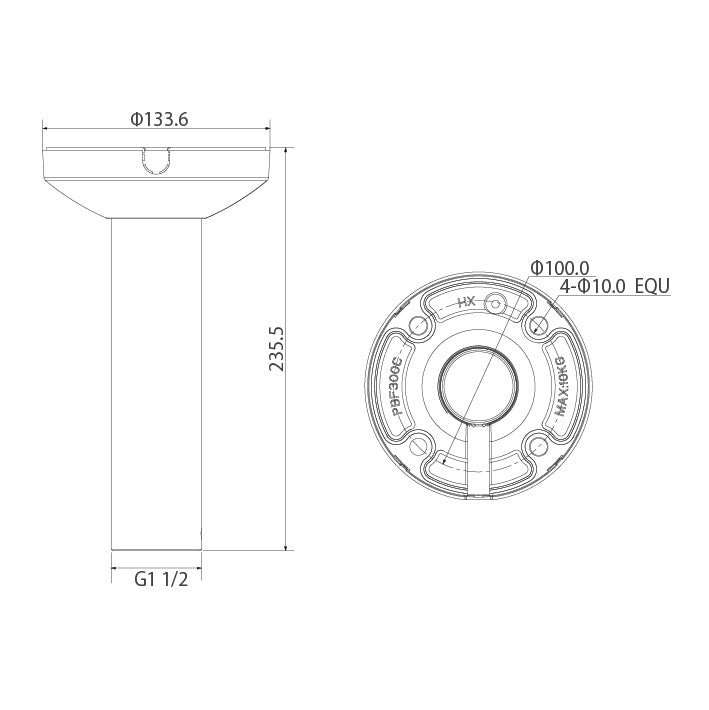 VIP* Vision Ceiling Mount Camera Bracket