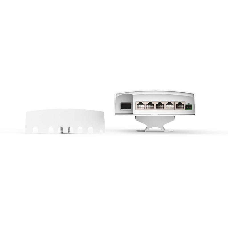 Wi-Tek 6-Port Outdoor Gigabit Unmanaged POE Switch, 5 x POE, 1 x SFP, 83W, Max 60W On Port 1, Passive 24V POE Out On Port 2, POE In On Port 4 / 48VDC, Wall / Pole Mount ***POWER SUPPLY NOT INCLUDED***