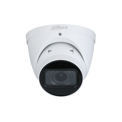 Dahua* 4MP IP WizMind AI Series IR Motorised Eyeball, SMD, Face Detection, Face Attributes, People Counting, Perimeter, Starlight, 2.7-12mm, 140dB WDR, 40m IR, ePOE / 12VDC, IP67, MicroSD, Built-in Mic (Wall Mount: PFB203W, Junction Box: PFA130-E)