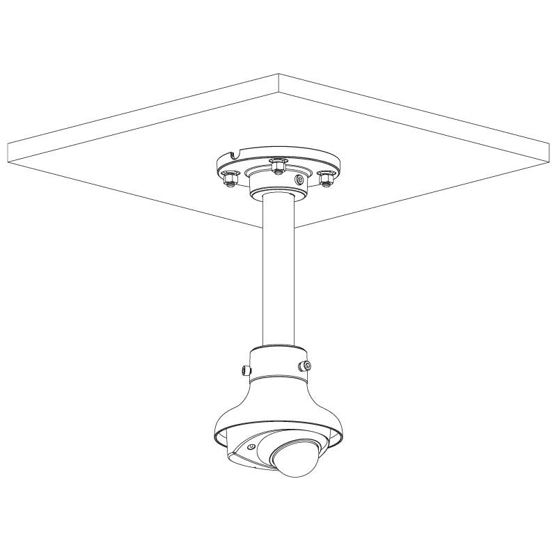 VIP Vision 4MP IP Professional AI Series IR Wedge Dome, Low Light, 2.8mm Lens, 120dB WDR, 50m IR, POE or 12VDC, IP67, IK10, MicroSD, Built-In Mic (Wall Mount: VSBKTB204W, Junction Box: VSBKTA139)