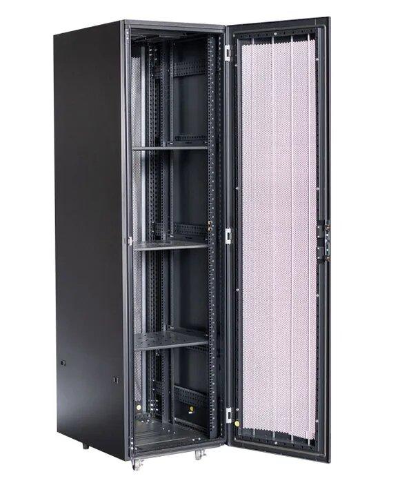 Certech 42RU 600 (W) x 1000 (D) Benchmark Series Server Rack With 3 x Fixed Shelves, 4 x Fans, 1 x 6 Outlet Horizontal PDU, 25 x Cage Nuts, 4 x Castor Wheels & 4 x Levelling Feet