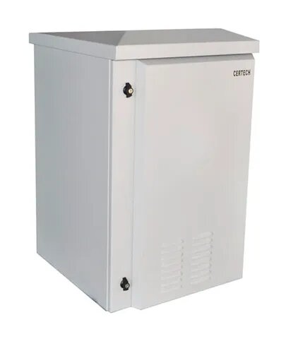 Certech 18RU 600mm Deep Outdoor Wall Mounted Rack With Dual Fan Kit, Serviceable Input / Output Filters, Dual Front Locks, IP45 Rated