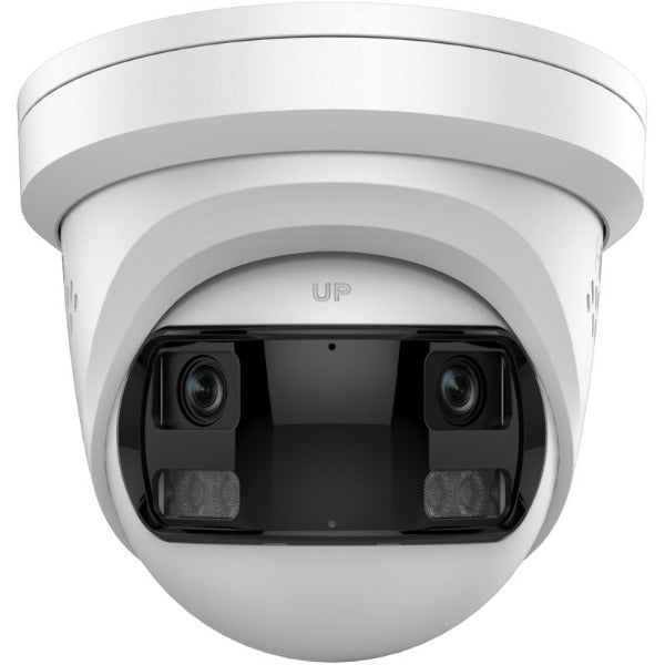 HiLook 8MP Panoramic IP Turret Camera, AcuSense, 2.8mm, 120 dB WDR, 30m IR, PoE / 12VDC, IP67, Built-in Mic, Red/Blue Strobe, Two-Way Audio (Wall Mount: DS-1273ZJ-140, Junction Box: DS-1280ZJ-DM21)