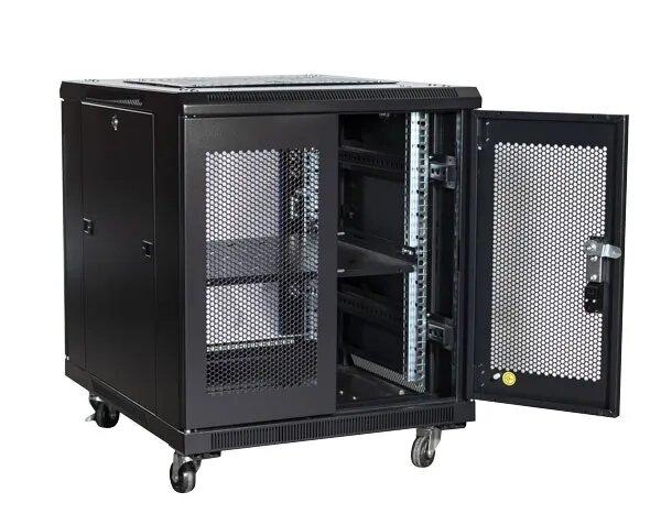 Certech 12RU 600 (W) x 700 (D) Premier Series Server Rack With 1 x Fixed Shelf, 4 x Fans, 1 x 6 Outlet Horizontal PDU, 25 x Cage Nuts, 4 x Castor Wheels & 4 x Levelling Feet