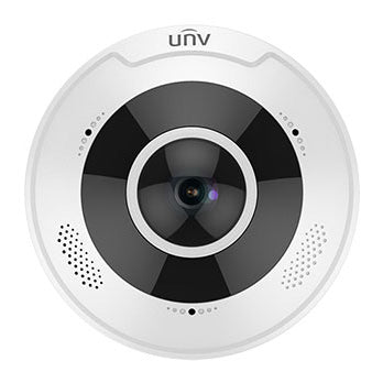 Uniview 12MP IP Pro Series 360 Degree Vandal IR Fisheye, Low Light, 1.8mm, DWDR, 15m IR, 3 x Streams, Built-in 2x Mic & Speaker, MicroSD, POE or 12VDC, IP67, IK10, BNC Output (Junction Box: TR-JB04-D-IN)