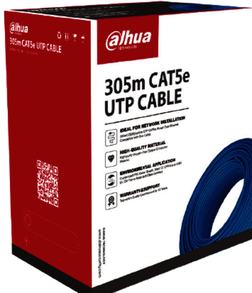 Dahua 305M CAT5E Blue UTP Solid Cable Roller Box