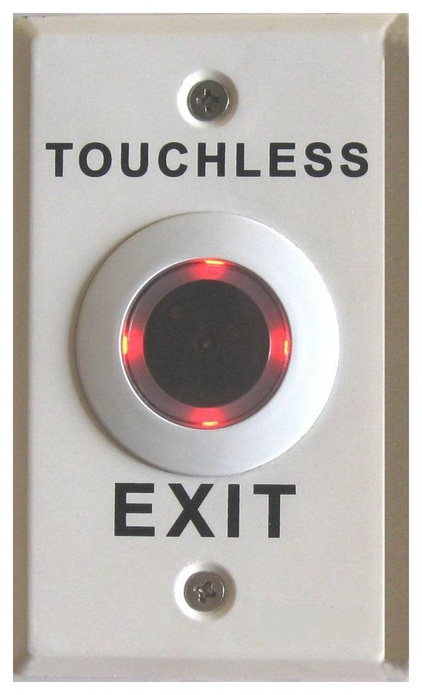 Secor Plastic REX, White No-Touch Sensor, Dual Colour LED, IP67, Fly Leads, Standard GPO Plate "TOUCHLESS"