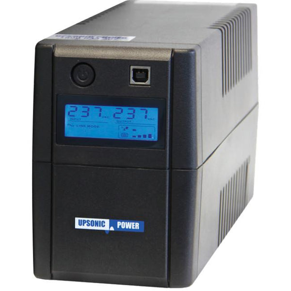 Upsonic DSV Series 800VA UPS, LCD Display, Line Interactive, Tower, W100 x H143 x D290mm, With 1 x 12V/7Ah Battery Capacity, 2 x AU Socket, USB Communications Port & Winpower Software