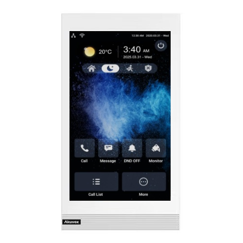 Akuvox IP 7" Vertical Video Handsfree Streamline Internal Unit **WHITE** With 1 x Inbuilt Dry Contact Relay Output, POE / 12VDC (Desk Mount: S562-DMT) Linux Version