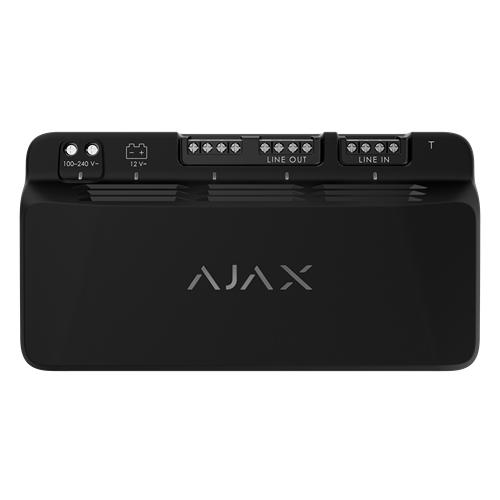 Ajax Fibra LineSupply BLACK - 45W Additional Power Supply Booster Module Up To 10 Modules On 1 Fibra Line