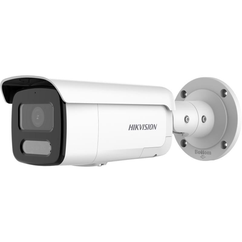 Hikvision 8MP IP Pro Series IR Bullet Camera, Hybrid Light, ColorVu, Perimeter, Face Capture, 2.8mm, 130 dB WDR, 60m IR / White Light, POE / 12VDC, IP67, Built-in Mic / Speaker / White Alarm Lights, MicroSD, (Junction Box: DS-1260ZJ)