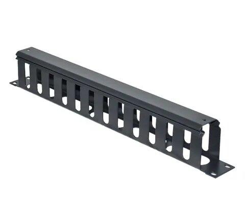 Certech 19" 1RU Metal Cable Management Bar with Protective Cover