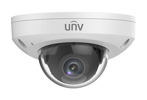 Uniview 4MP IP Prime Series IR Vandal Wedge Mini Dome Camera, Low Light, 2.8mm, 120dB WDR, 30m IR, Built-in Mic, MicroSD, POE or 12VDC, IP67, IK10 (Junction Box: TR-JB03-G-IN)