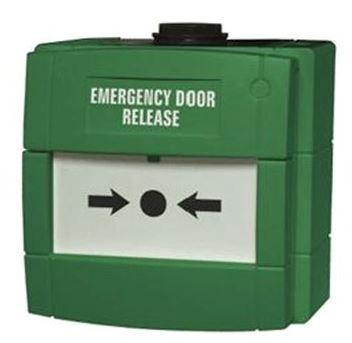 KAC Green MCP Weatherproof Emergency Door Release Breakglass DPDT IP67