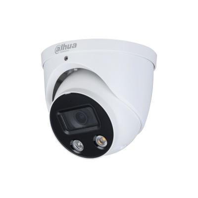 Dahua 8MP IP WizSense AI Series Full Colour Active Deterrence TiOC 2.0 Eyeball Camera, SMD 4.0, Quick Pick, AI SSA, Perimeter, Starlight, 2.8mm, 120dB WDR, 30m IR / White Light, POE / 12VDC, IP67, MicroSD, Built-in Mic / Speaker, Red / Blue Lights (Wall M