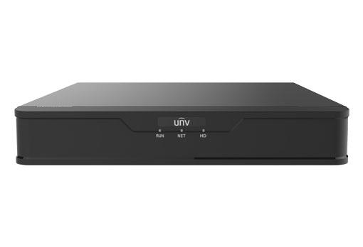 Uniview 8 Channel Easy Series NVR, 80MB, 1 x HDMI / 1 x VGA, 1 x HDD, 1 x 100M NIC, 8 x POE+, 1RU, 8CH VCA Functionality **NO HDD INSTALLED**