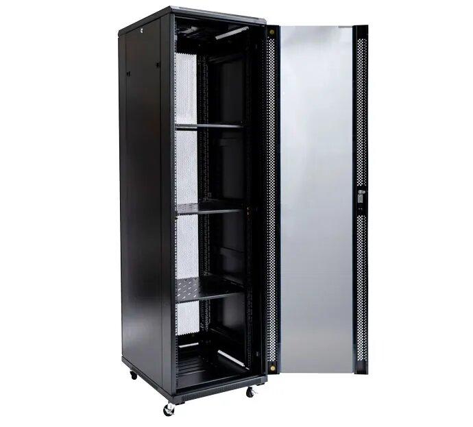 Certech* 42RU 600 (W) x 900 (D) Premier Series Server Rack With 3 x Fixed Shelves, 4 x Fans, 1 x 6 Outlet Horizontal PDU, 25 x Cage Nuts, 4 x Castor Wheels & 4 x Levelling Feet